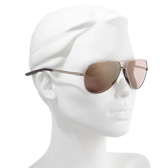 $169 Nike Outrider Mirror Aviator Sunglasses Course Golf Lens 62-12-140 Copper
